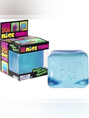 NeeDoh The Original Nice🧊 Cube Super Solid Squish, Blue